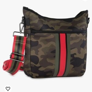 Haute Shore Blake Soho Neoprene Camo Crossbody Bag Purse Green Adjustable Straps